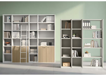 BOOKCASE - Modular office shelving by Quadrifoglio Group
