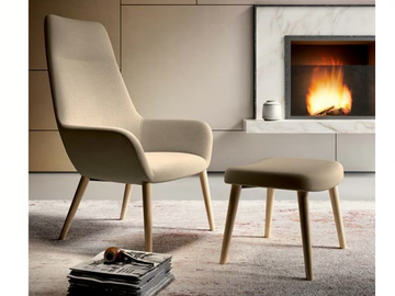 CITY LOUNGE - Armchair with armrests by Quadrifoglio Group