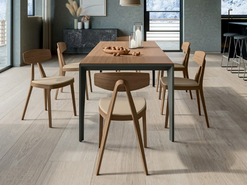 COMPASSO - Ash chair with integrated cushion by Quadrifoglio Group