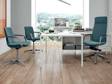 DIÈSIS - Swivel upholstered executive chair by Quadrifoglio Group