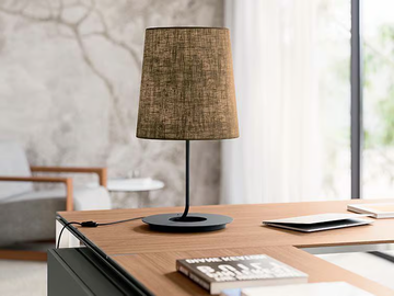 GRACE - Fabric and metal table lamp by Quadrifoglio Group