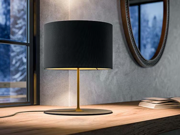 HALF MOON - Fabric and metal table lamp by Quadrifoglio Group
