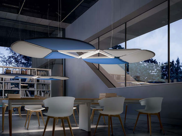 Lightsound - LED acoustic aluminium pendant lamp by Quadrifoglio Group