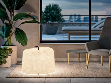 OLA MOVE - Glass-fibre floor lamp by Quadrifoglio Group