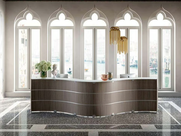 RECEPTION GLASS - Modular reception desk by Quadrifoglio Group