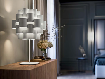 SUN - Fabric table lamp by Quadrifoglio Group
