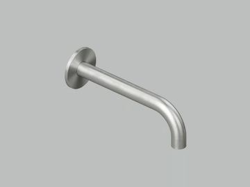 BC003 - Wall-mounted stainless steel spout by Quadrodesign