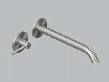 FFQT 21 11T - 2 hole wall-mounted stainless steel washbasin mixer by Quadrodesign