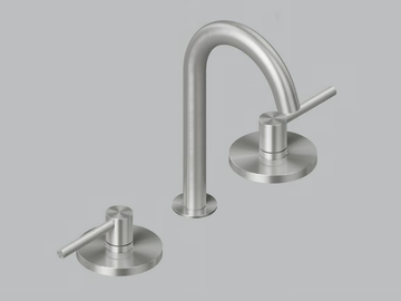 FFQT 21 31V - 3 hole stainless steel washbasin mixer with adjustable spout by Quadrodesign
