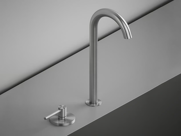 FFQT 21 32T - 2 hole stainless steel washbasin mixer with adjustable spout by Quadrodesign
