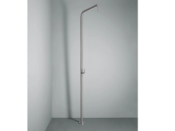 LEVO CD014 - Floor standing stainless steel shower panel by Quadrodesign