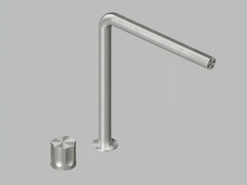 MODO 17 08 - Hydroprogressive stainless steel washbasin mixer by Quadrodesign