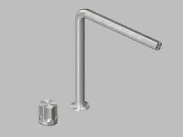 MODO 17 08T - Single handle stainless steel washbasin mixer by Quadrodesign