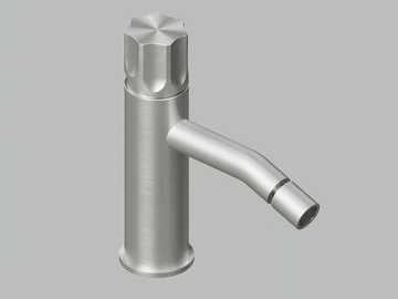 MODO 17 35T - Stainless steel bidet mixer with swivel spout by Quadrodesign