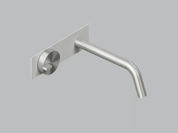 Q. 18 11R - Wall-mounted stainless steel washbasin mixer by Quadrodesign