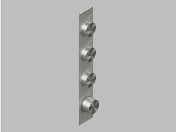 Q 18 90.0 - Wall-mounted stainless steel thermostatic mixer set by Quadrodesign