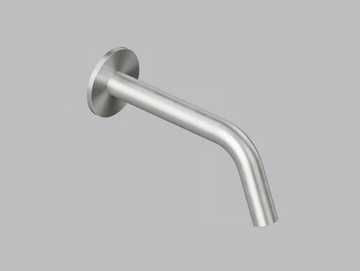 Q. BC028 - Wall-mounted stainless steel spout by Quadrodesign