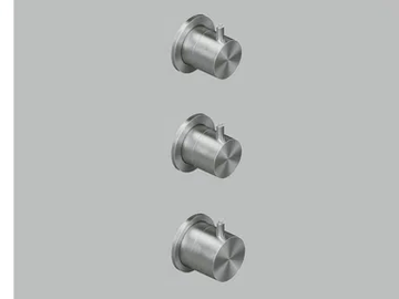 SOURCE 12 49 - Wall-mounted stainless steel thermostatic mixer set by Quadrodesign