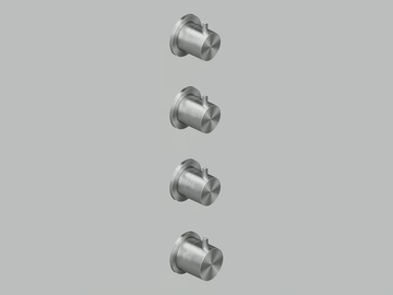 SOURCE 12 50 - Wall-mounted stainless steel thermostatic mixer set by Quadrodesign