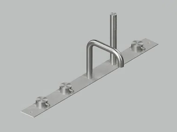 SOURCE 12 95R - Hydroprogressive stainless steel bathtub set with hand shower by Quadrodesign