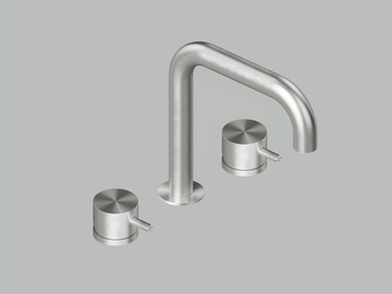 SOURCE 12 96 - Countertop stainless steel washbasin tap by Quadrodesign