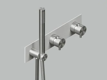 SOURCE 13 68R.00 - Stainless steel shower mixer with hand shower by Quadrodesign
