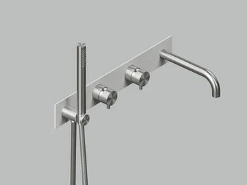 SOURCE 13 69R.00 - Stainless steel bathtub set with hand shower by Quadrodesign