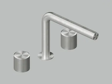 STEREO 16 07V - Countertop stainless steel washbasin tap by Quadrodesign