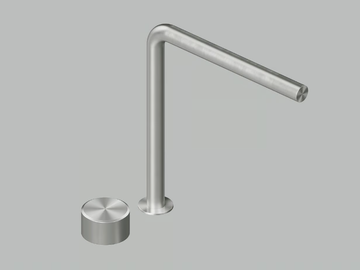 STEREO 16 32 - Countertop stainless steel washbasin mixer by Quadrodesign