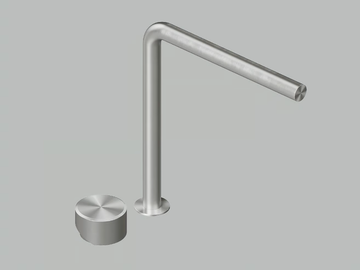 STEREO 16 32T - Countertop stainless steel washbasin mixer by Quadrodesign
