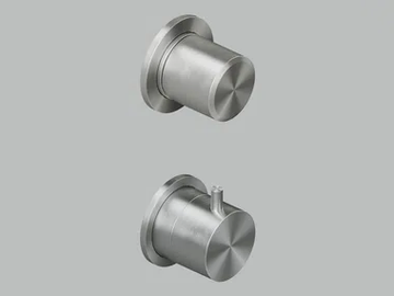 STEREO 16 48 - Wall-mounted stainless steel thermostatic mixer set by Quadrodesign