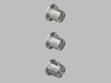 STEREO 16 49 - Wall-mounted stainless steel thermostatic mixer set by Quadrodesign