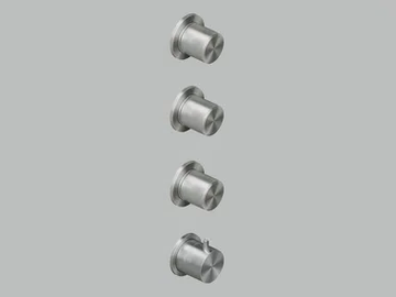 STEREO 16 50 - Wall-mounted stainless steel thermostatic mixer set by Quadrodesign