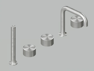 STEREO 16 98 - Stainless steel bathtub set with hand shower by Quadrodesign