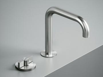 VALVOLA01 19 31 - 2 hole hydroprogressive washbasin mixer with adjustable spout by Quadrodesign