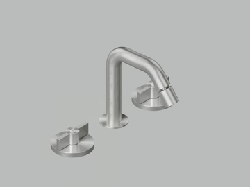 VALVOLA01 19 37V - 3 hole stainless steel bidet tap with swivel spout by Quadrodesign