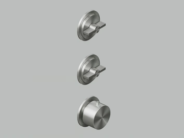 VALVOLA01 19 49.0 - Wall-mounted stainless steel thermostatic mixer set by Quadrodesign