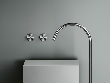 VALVOLA01 19 63V - Wall-mounted stainless steel remote control tap by Quadrodesign