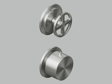 VALVOLA02 20 48.0 - Wall-mounted stainless steel thermostatic mixer set by Quadrodesign