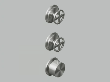 VALVOLA02 20 49.0 - Wall-mounted stainless steel thermostatic mixer set by Quadrodesign
