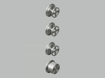 VALVOLA02 20 50.0 - Wall-mounted stainless steel thermostatic mixer set by Quadrodesign