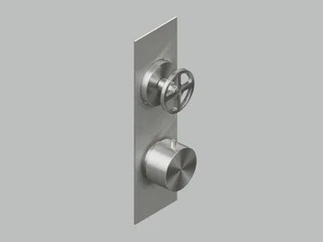 VALVOLA02 20 88.0 - Wall-mounted stainless steel thermostatic mixer set by Quadrodesign