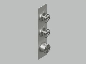 VALVOLA02 20 89.0 - Wall-mounted stainless steel thermostatic mixer set by Quadrodesign