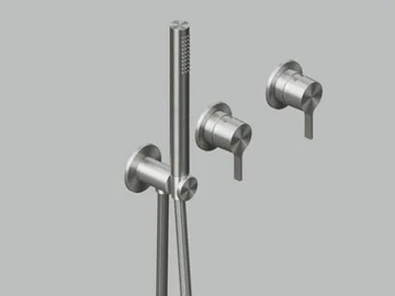 VOLCANO 36 68.00 - Stainless steel shower mixer with hand shower by Quadrodesign