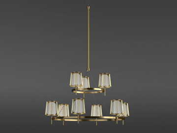 JULIA - LED brass chandelier by Quasar