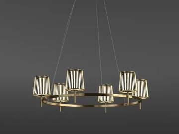 JULIA SINGLE - LED brass pendant lamp by Quasar