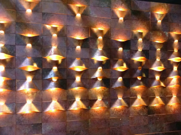 LUM PANEL - Copper wall lamp / 3D Wall Cladding by Quasar