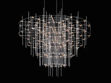 SPY - LED metal chandelier by Quasar
