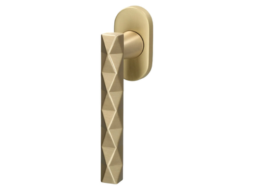 IMPERIAL - Brass window handle on rose by Quincalux