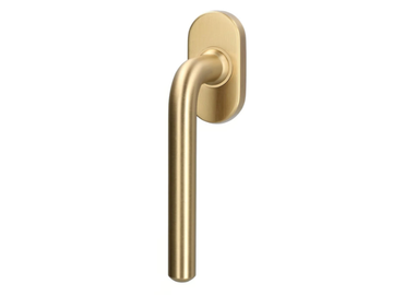 LISBON - Brass window handle on rose by Quincalux